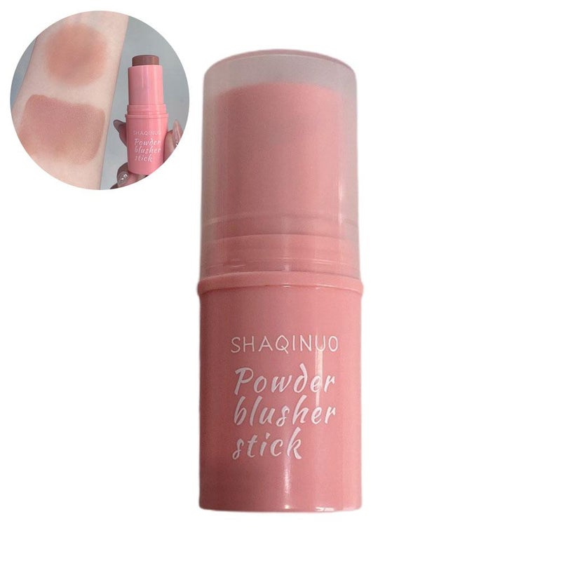 Matte Blush Cream Stick Waterproof 2-in-1 Multi-Use Makeup Stick for Cheeks & Eyes, Lightweight Long-Lasting Formula for Natural Blush Eyeshadow Make up - Image 1